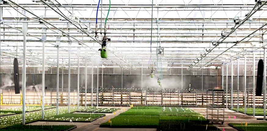 Greenhouse with AKImist humidification