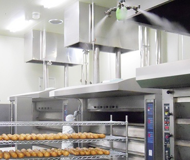 AKIMist humidifier in industrial bakery