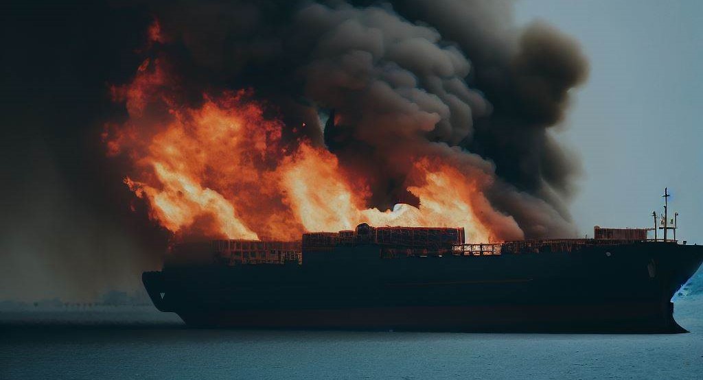 Fire outbreak on ship