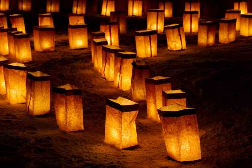 Obon floating lamps
