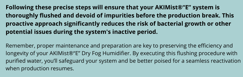 Procedure for flushing Your AKIMist®“E”